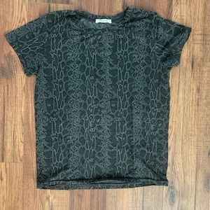 Ragdoll Vintage Tee Grey Python Print 🐍 S